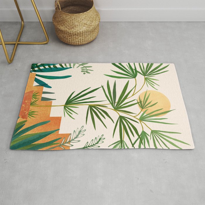 The Good Garden Desert Landscape Illustration Rug Gallery Image 1