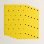 Black Lightning Bolt pattern on Yellow background Wrapping Paper Gallery Image 3