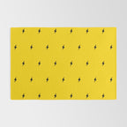 Black Lightning Bolt pattern on Yellow background Rug Gallery Image 2