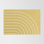 Minimal Arch XXXV Sunshine Yellow Modern Geometric Lines Rug Gallery Image 2