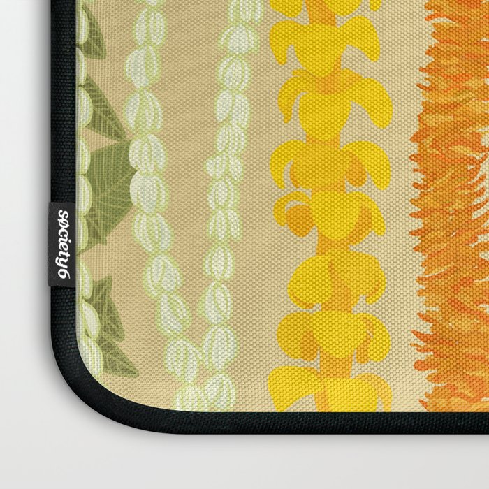 Pikake Lei, maile, plumeria, puakenikeni lei Laptop Sleeve Gallery Image 3