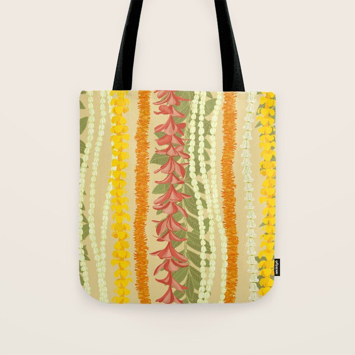 Pikake Lei, maile, plumeria, puakenikeni lei Tote Bag Gallery Image 1