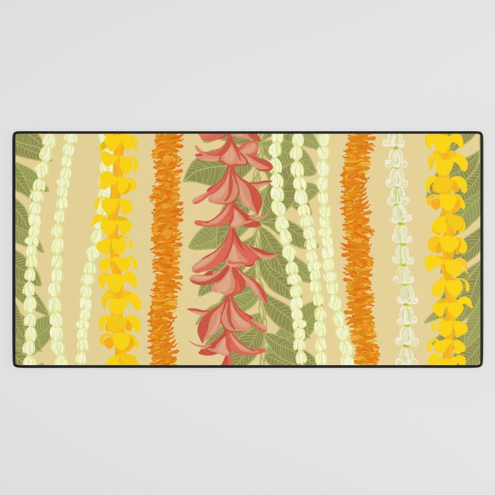 Pikake Lei, maile, plumeria, puakenikeni lei Desk Mat Gallery Image 3
