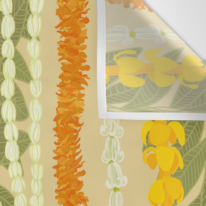 Pikake Lei, maile, plumeria, puakenikeni lei Wall Tapestry Gallery Image 3