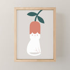 Cat and Plants: Flower Fragrance  Mini Art Print Gallery Image 1