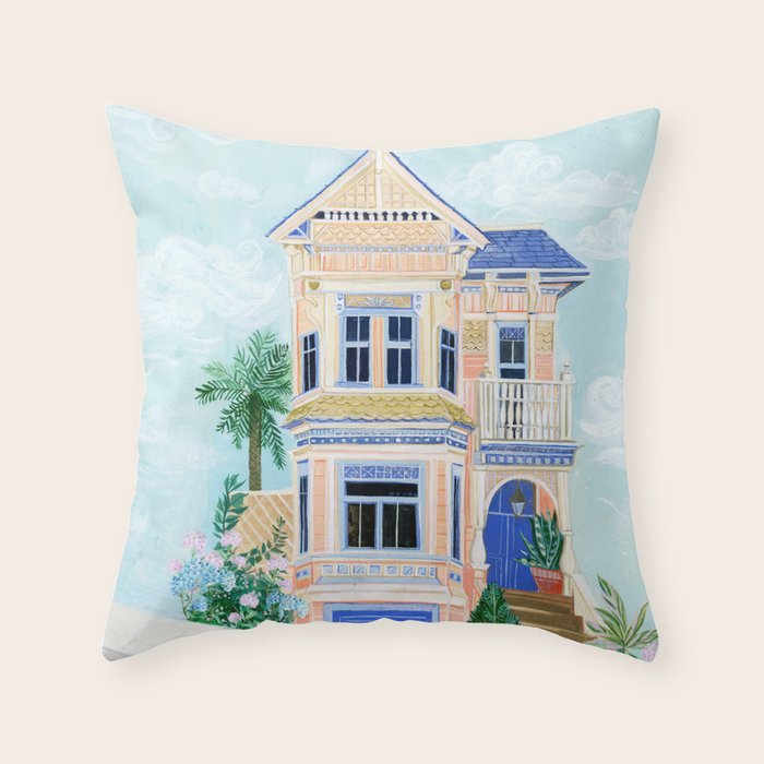 Little Victorian House Throw Pillow Gallery Image 6