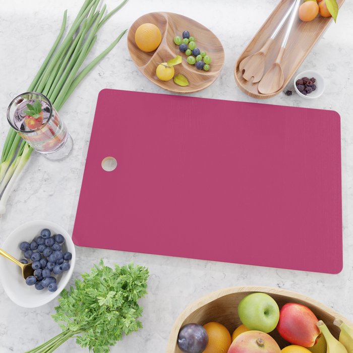 Magenta Pink Solid Color Cutting Board Gallery Image 2