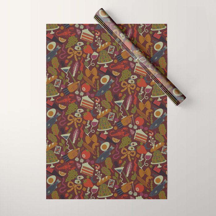 Surreal Dinner Party Wrapping Paper Gallery Image 1