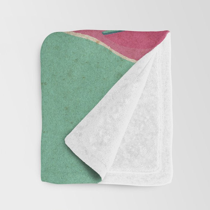 Abstract Dachshund in Pink and Purple Throw Blanket Gallery Image 3
