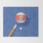 BALLS / Billiards - ball 13 I Throw Blanket Gallery Image 2