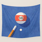 BALLS / Billiards - ball 13 I Wall Tapestry Gallery Image 4