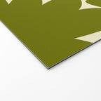 Retro 70s Bold Flowers Pattern Green Welcome Mat Gallery Image 2