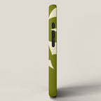Retro 70s Bold Flowers Pattern Green iPhone Case Gallery Image 2