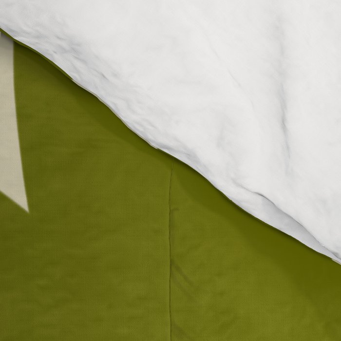 Retro 70s Bold Flowers Pattern Green Comforter Gallery Image 4
