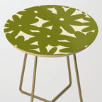 Retro 70s Bold Flowers Pattern Green Side Table Gallery Image 2