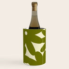 Retro 70s Bold Flowers Pattern Green Wine Chiller Gallery Image 3