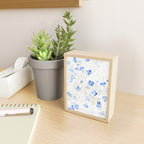 blue abstract hydrangea pattern Mini Art Print Gallery Image 2