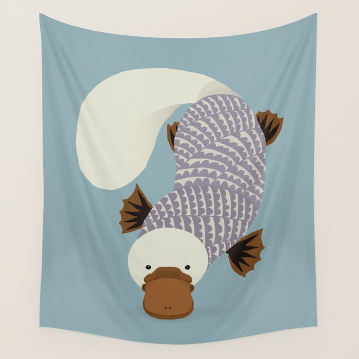 Whimsical Platypus Wall Tapestry Gallery Image 4