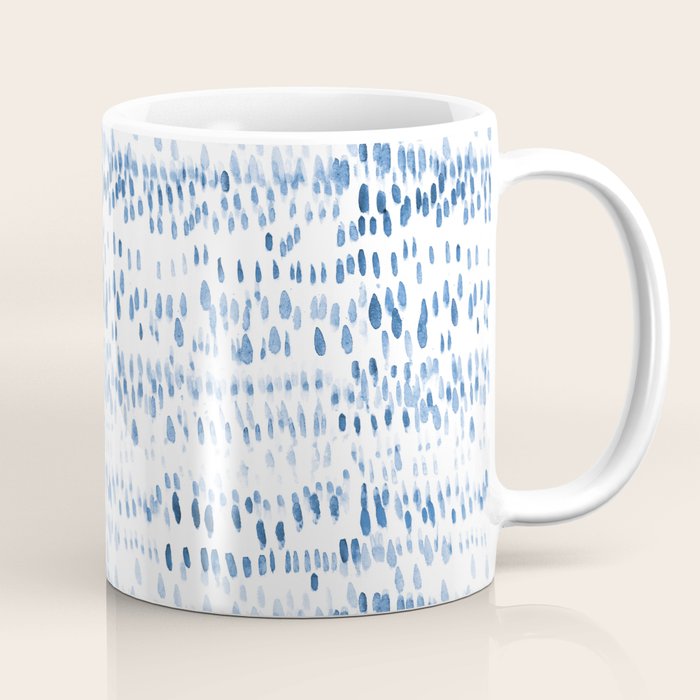 Baby blue boho vibes - watercolor brush strokes Coffee Mug Gallery Image 1
