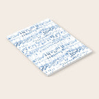 Baby blue boho vibes - watercolor brush strokes Notebook Gallery Image 2