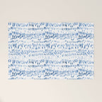 Baby blue boho vibes - watercolor brush strokes Welcome Mat Gallery Image 1