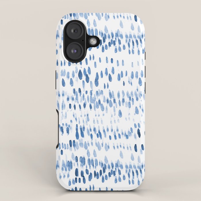 Baby blue boho vibes - watercolor brush strokes iPhone Case Gallery Image 1