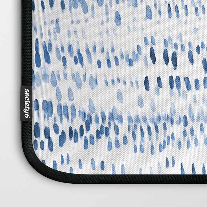 Baby blue boho vibes - watercolor brush strokes Laptop Sleeve Gallery Image 3