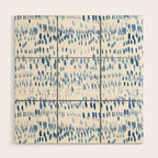 Baby blue boho vibes - watercolor brush strokes Wood Wall Art Gallery Image 1