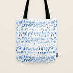 Baby blue boho vibes - watercolor brush strokes Tote Bag Gallery Image 1