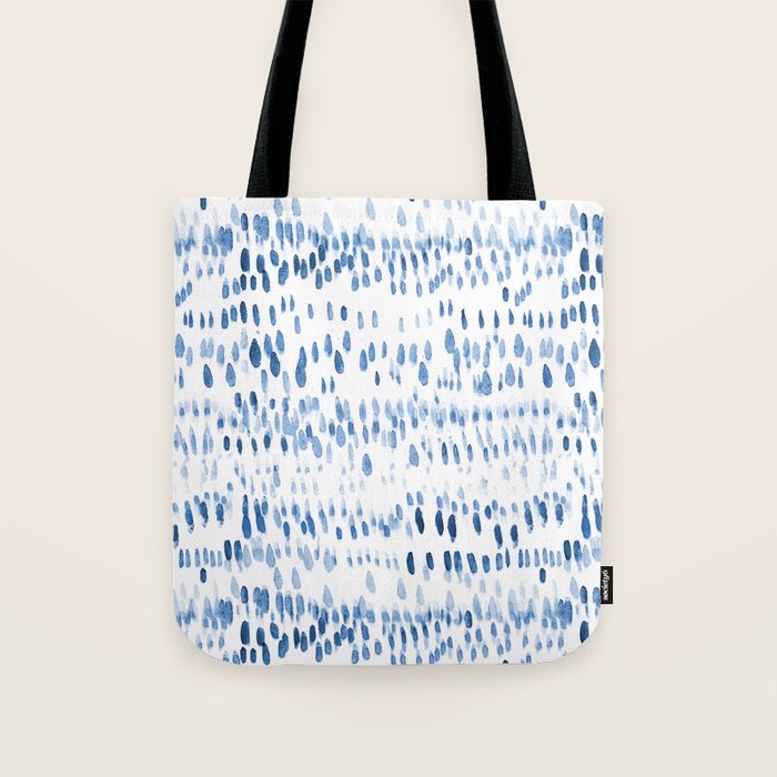 Baby blue boho vibes - watercolor brush strokes Tote Bag Gallery Image 1