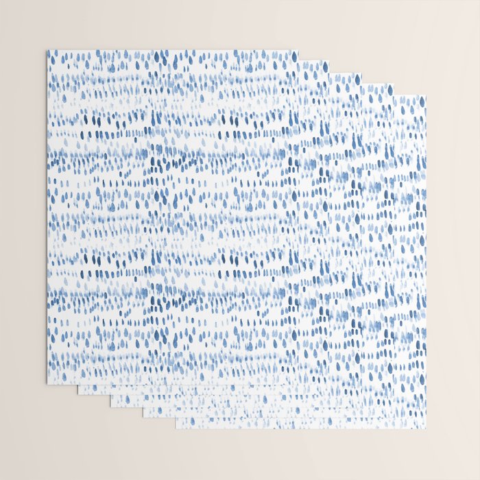 Baby blue boho vibes - watercolor brush strokes Wrapping Paper Gallery Image 3