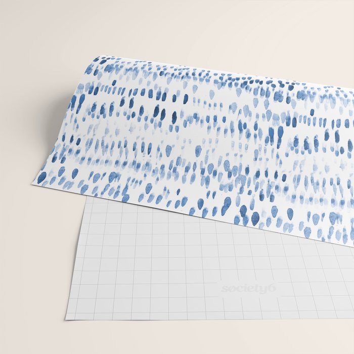 Baby blue boho vibes - watercolor brush strokes Wrapping Paper Gallery Image 2