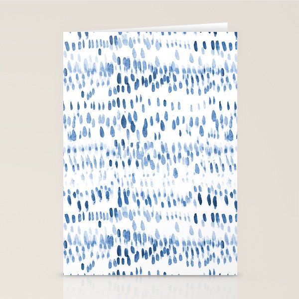 Baby blue boho vibes - watercolor brush strokes Stationery Card Gallery Image 2