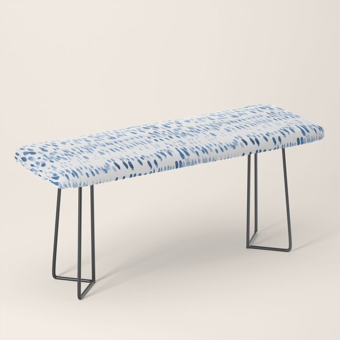 Baby blue boho vibes - watercolor brush strokes Bench Gallery Image 1