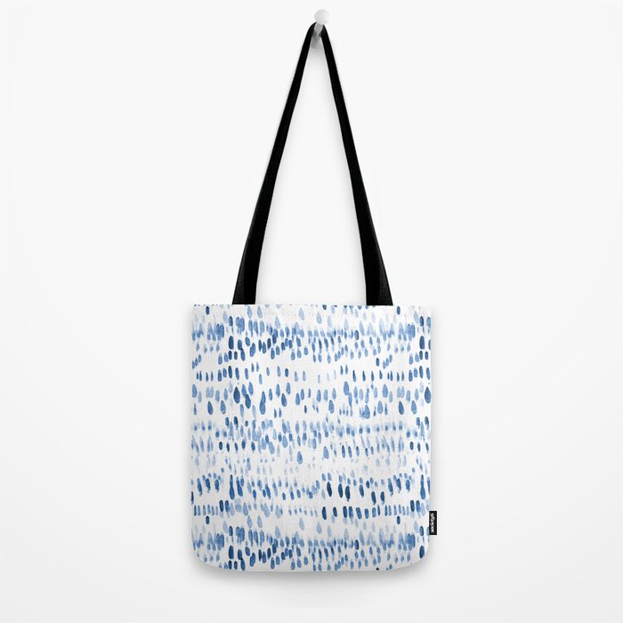 Baby blue boho vibes - watercolor brush strokes Tote Bag Gallery Image 2