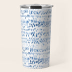 Baby blue boho vibes - watercolor brush strokes Travel Mug Gallery Image 1