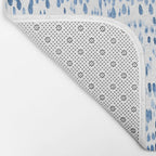 Baby blue boho vibes - watercolor brush strokes Bath Mat Gallery Image 2