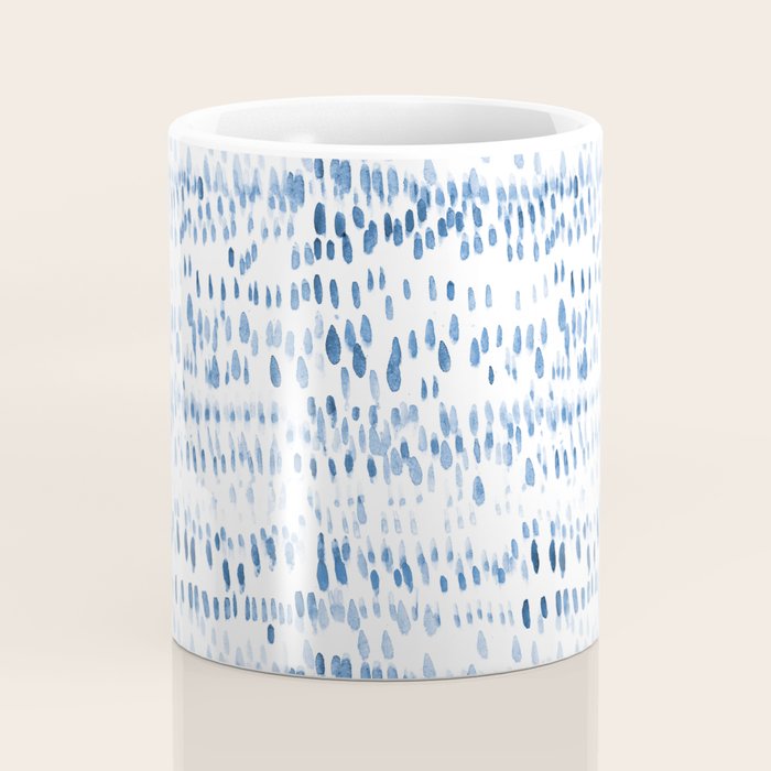 Baby blue boho vibes - watercolor brush strokes Coffee Mug Gallery Image 4