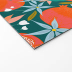 Summer Pomegranate, Tropical Fruit Illustration, Colorful Eclectic Bohemian Juicy Summer Botanical Welcome Mat Gallery Image 2