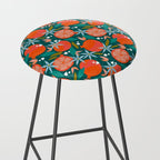 Summer Pomegranate, Tropical Fruit Illustration, Colorful Eclectic Bohemian Juicy Summer Botanical Stool Gallery Image 2