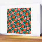 Summer Pomegranate, Tropical Fruit Illustration, Colorful Eclectic Bohemian Juicy Summer Botanical Wall Mural Gallery Image 2