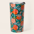 Summer Pomegranate, Tropical Fruit Illustration, Colorful Eclectic Bohemian Juicy Summer Botanical Travel Mug Gallery Image 2