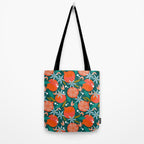 Summer Pomegranate, Tropical Fruit Illustration, Colorful Eclectic Bohemian Juicy Summer Botanical Tote Bag Gallery Image 2