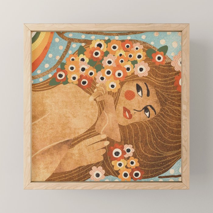 Klimt Lady Mini Art Print Gallery Image 1