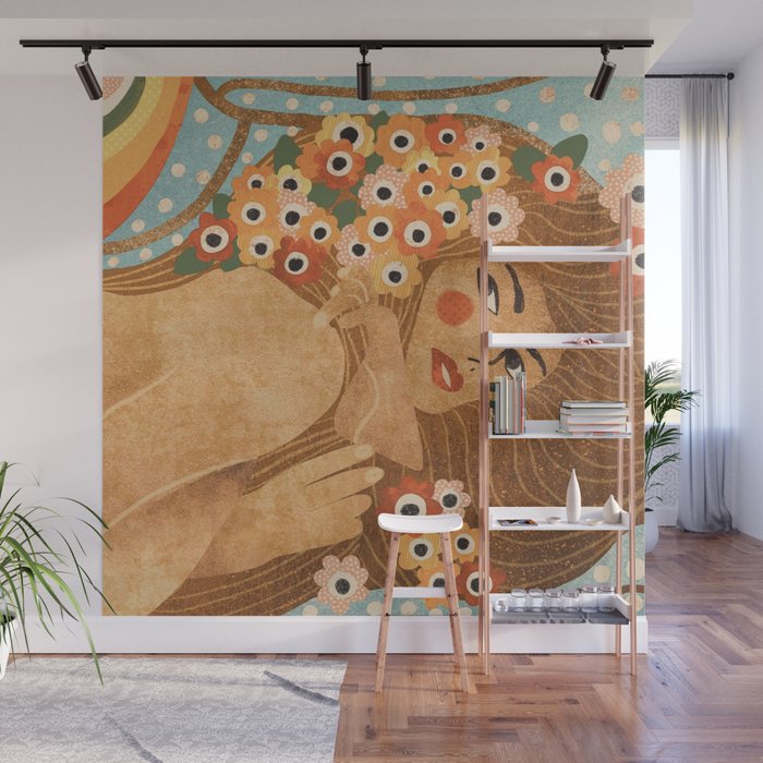 Klimt Lady Wall Mural Gallery Image 1