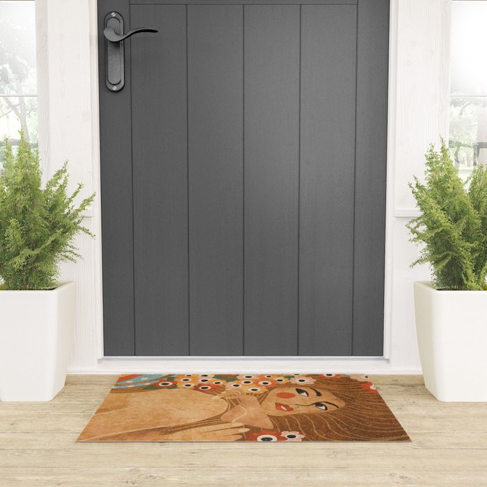 Klimt Lady Welcome Mat Gallery Image 3