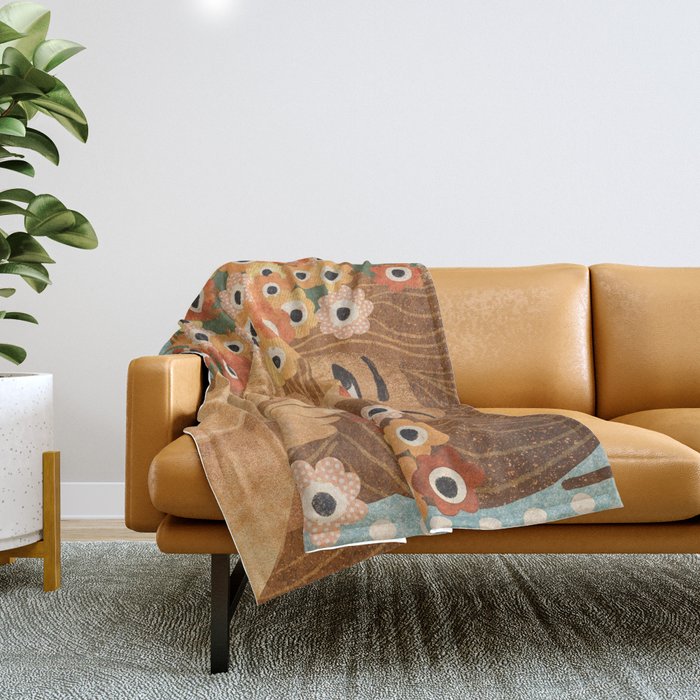 Klimt Lady Throw Blanket Gallery Image 1