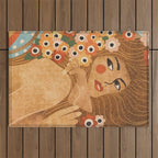 Klimt Lady Outdoor Rug Gallery Image 1