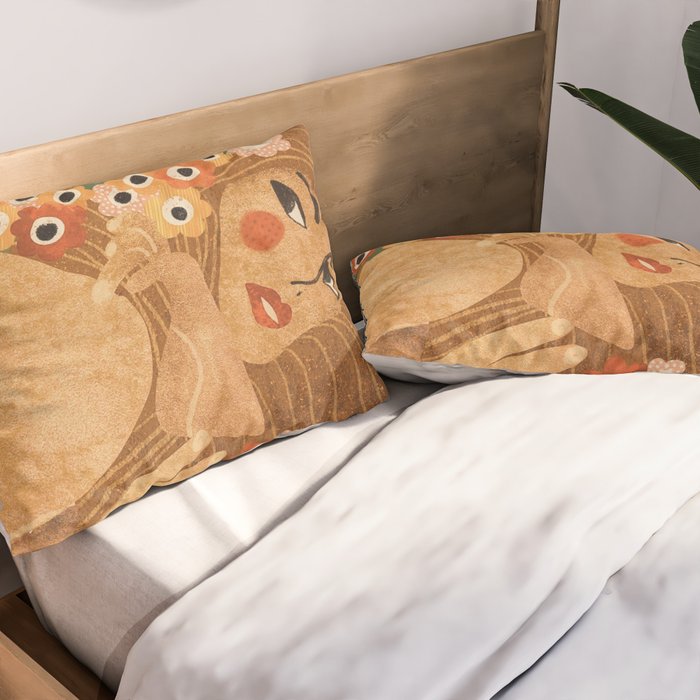 Klimt Lady Pillow Sham Gallery Image 2