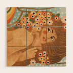 Klimt Lady Wood Wall Art Gallery Image 1